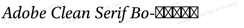 Adobe Clean Serif Bo字体转换